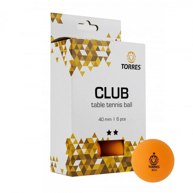 Шарик для настольного тенниса TORRES Club 2 звезды