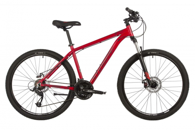 Велосипед STINGER 27.5" ELEMENT EVO SE красный, алюминий, размер 16"